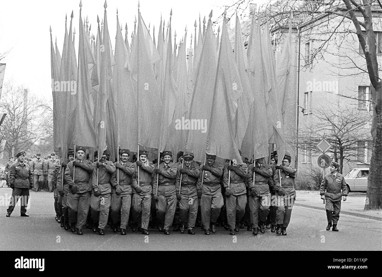 Berlino, gdr, gruppi di combattimento del Fronte nazionale Foto Stock