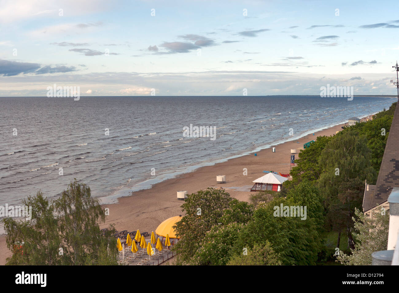 Jurmala costa, baia di Riga, Lettonia. Foto Stock
