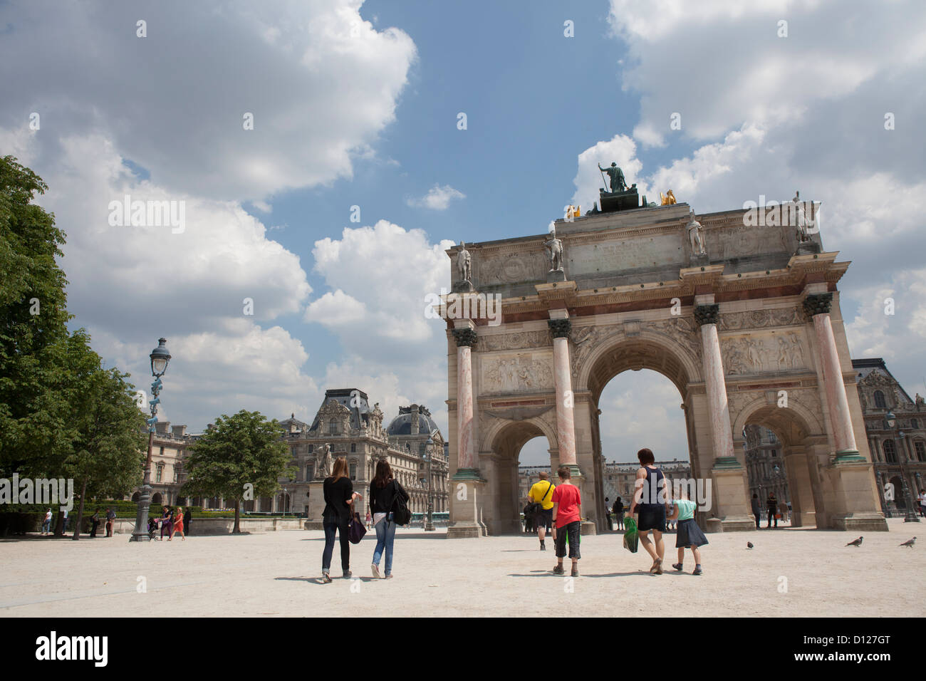 Arc de triomphe du Caroussel- Musée du Louvre, Parigi Foto Stock