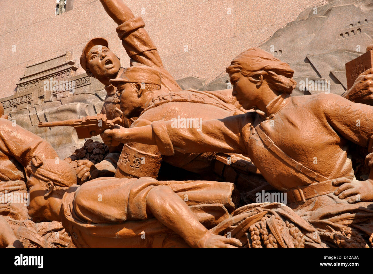 Dettaglio del rivoluzionario eroi Mao Zedong statua Zhongshan Square Shenyang Liaoning in Cina Foto Stock