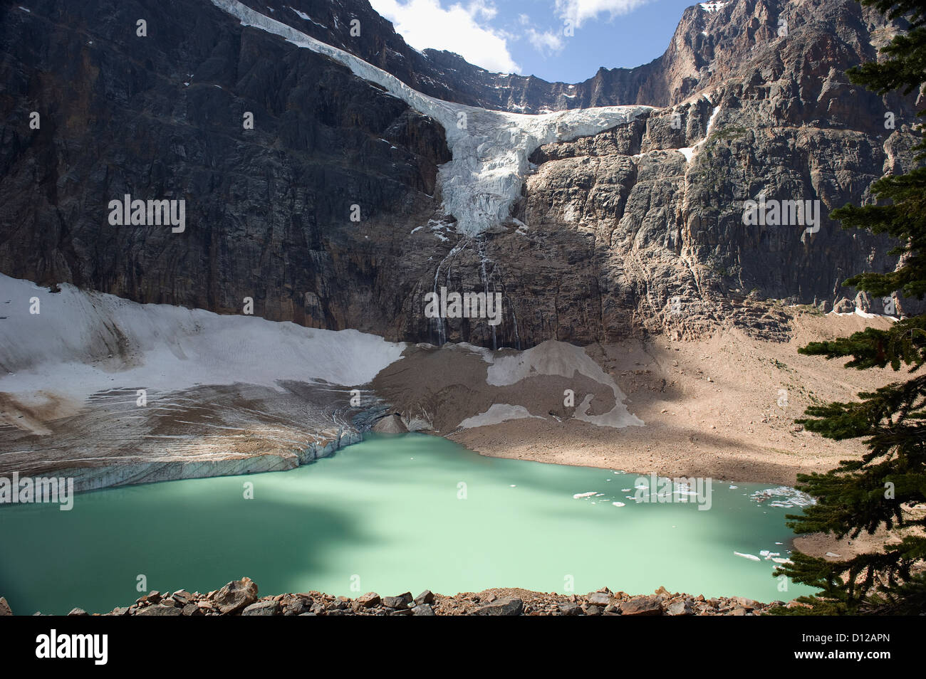 Angel Glacier; Alberta Canada Foto Stock