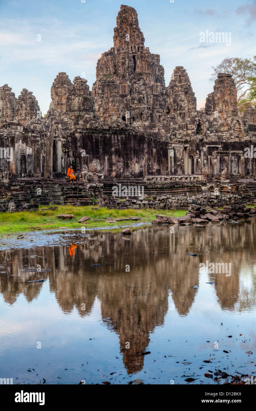 Tempio Bayon in Angkor Thom, Cambogia Foto Stock