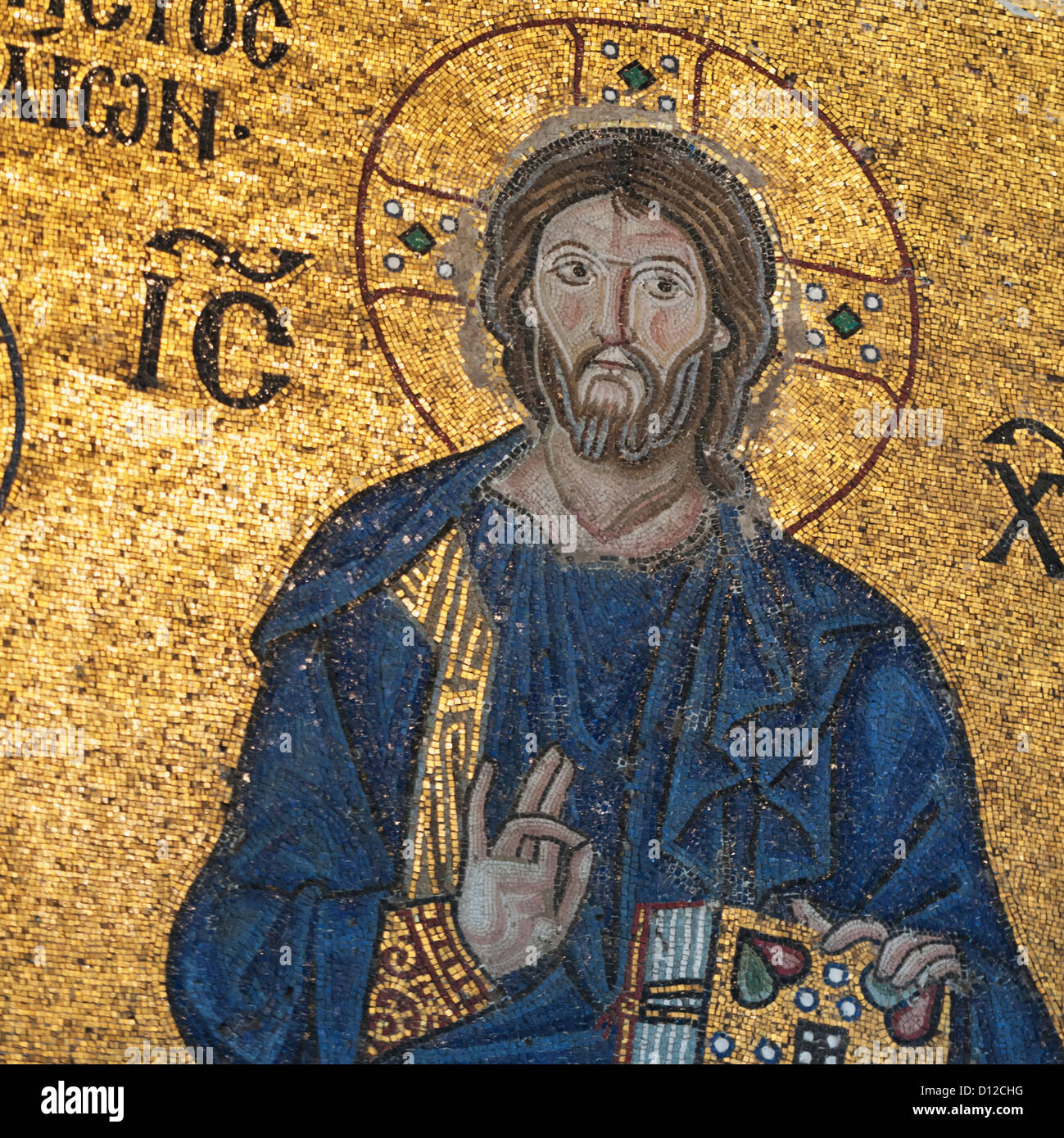 Mosaico di una figura storica del Museo Hagia Sophia; Istanbul Turchia Foto Stock