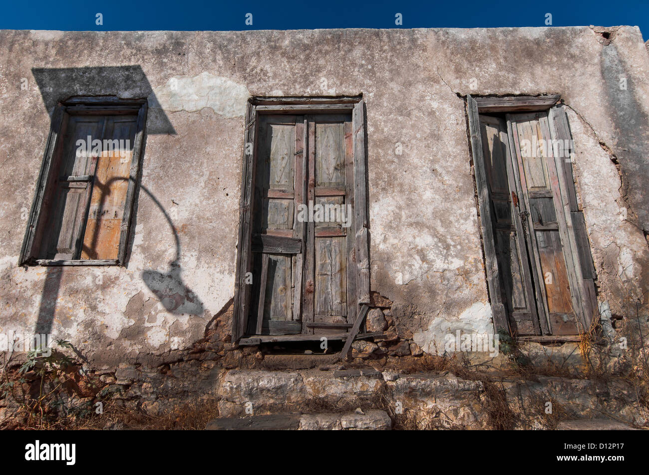 Due porte e una finestra, Halki, Grecia. Foto Stock