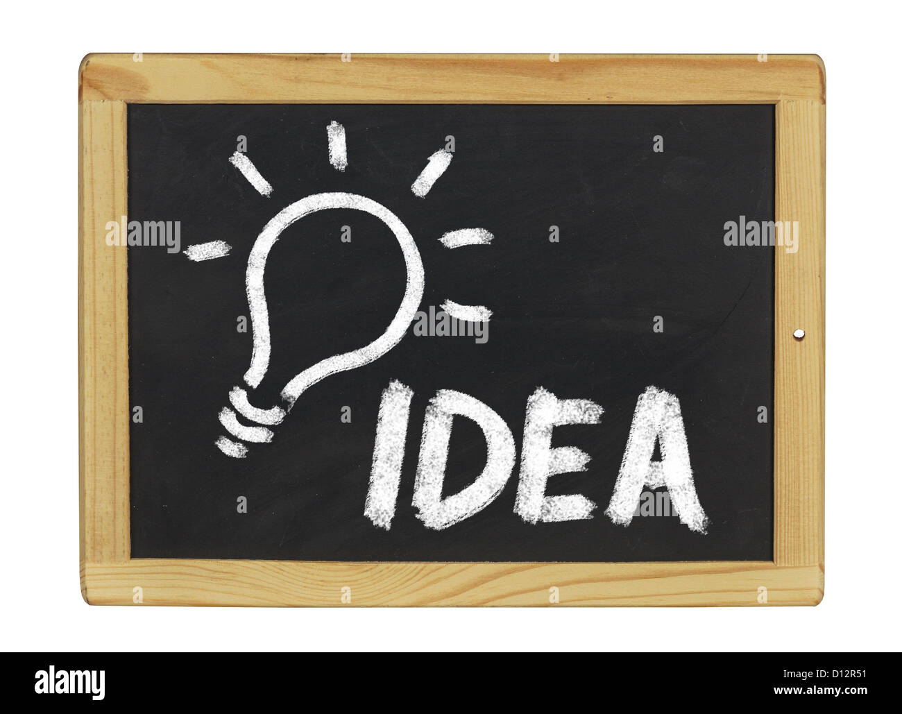 Idea scritti su una lavagna Foto Stock