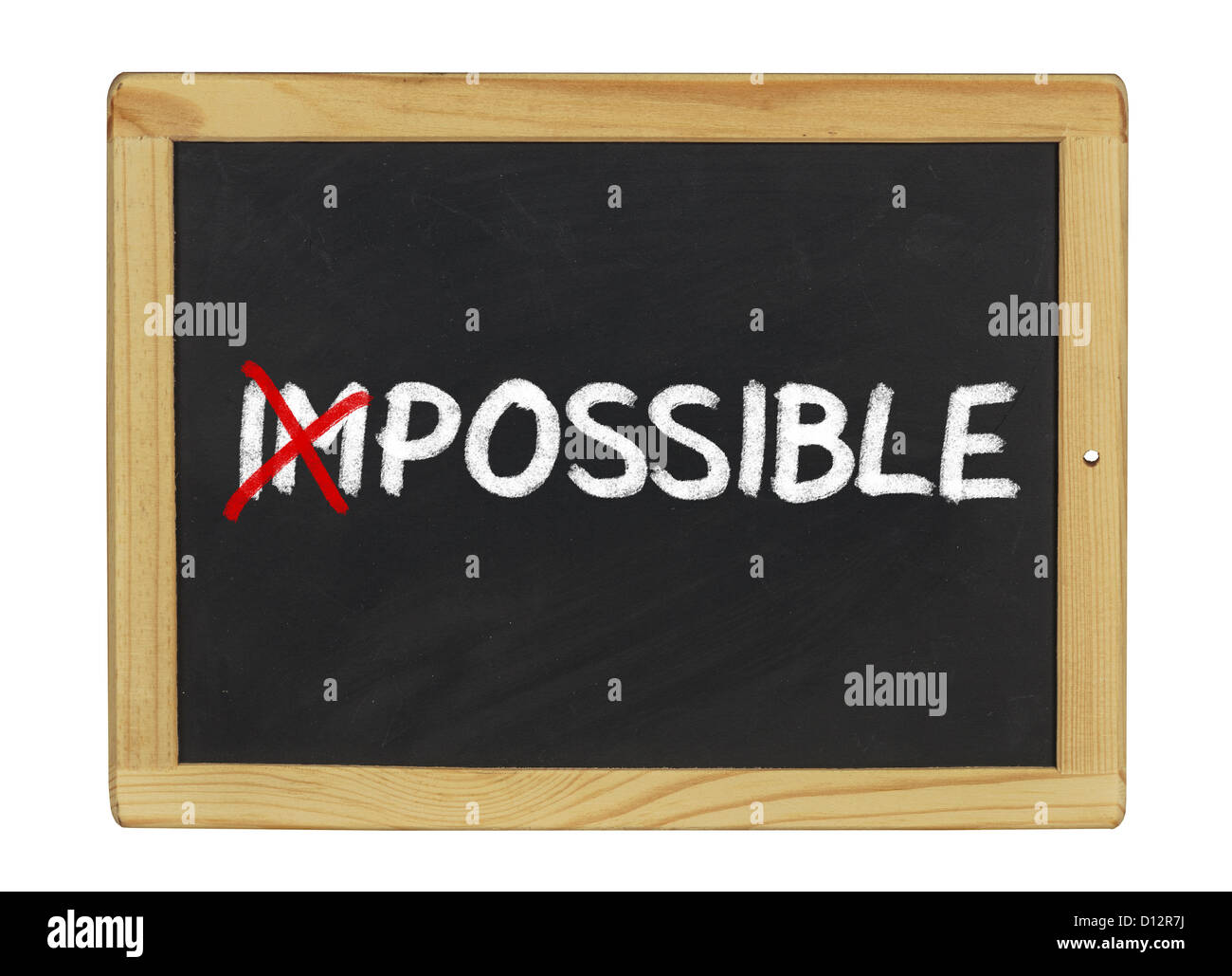 Impossibile scrivere su una lavagna Foto Stock