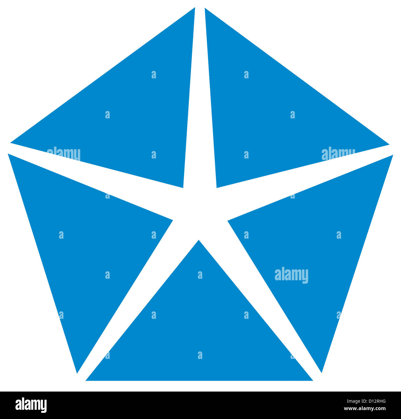 Logo della American produttore di automobili Chrysler Group con sede a Auburn Hill nello stato federale Michigan. Foto Stock