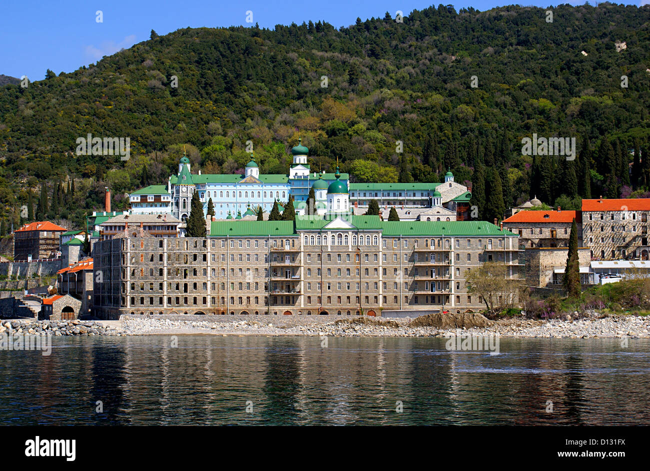 Monastero russo del Santo Panteleimona al Monte Athos, Grecia Foto Stock