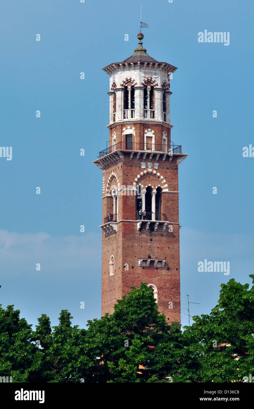 L'Italia, Veneto, Verona, la Torre dei Lamberti, Torre Foto Stock