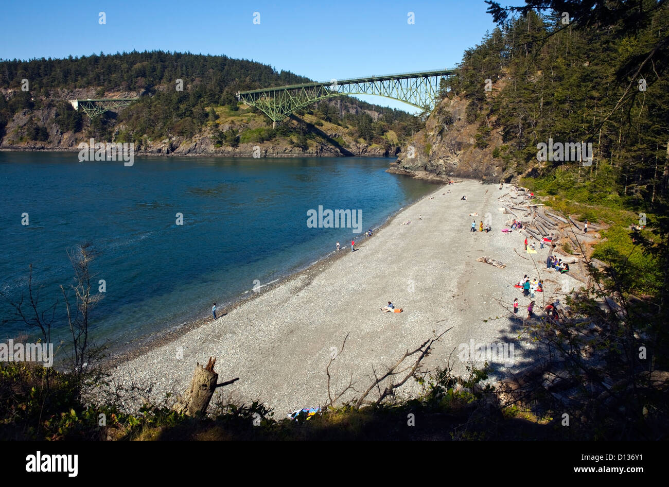 Spiaggia al di sotto dell inganno passare lo stato parco,Washington,USA Foto Stock