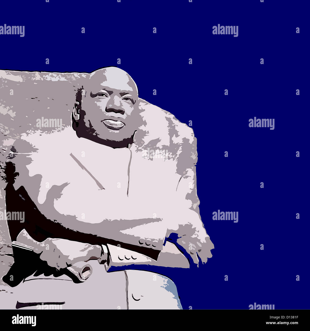 Illustrazione grafica del leader dei diritti civili Martin Luther King Jr MLK Spazio di copia Foto Stock