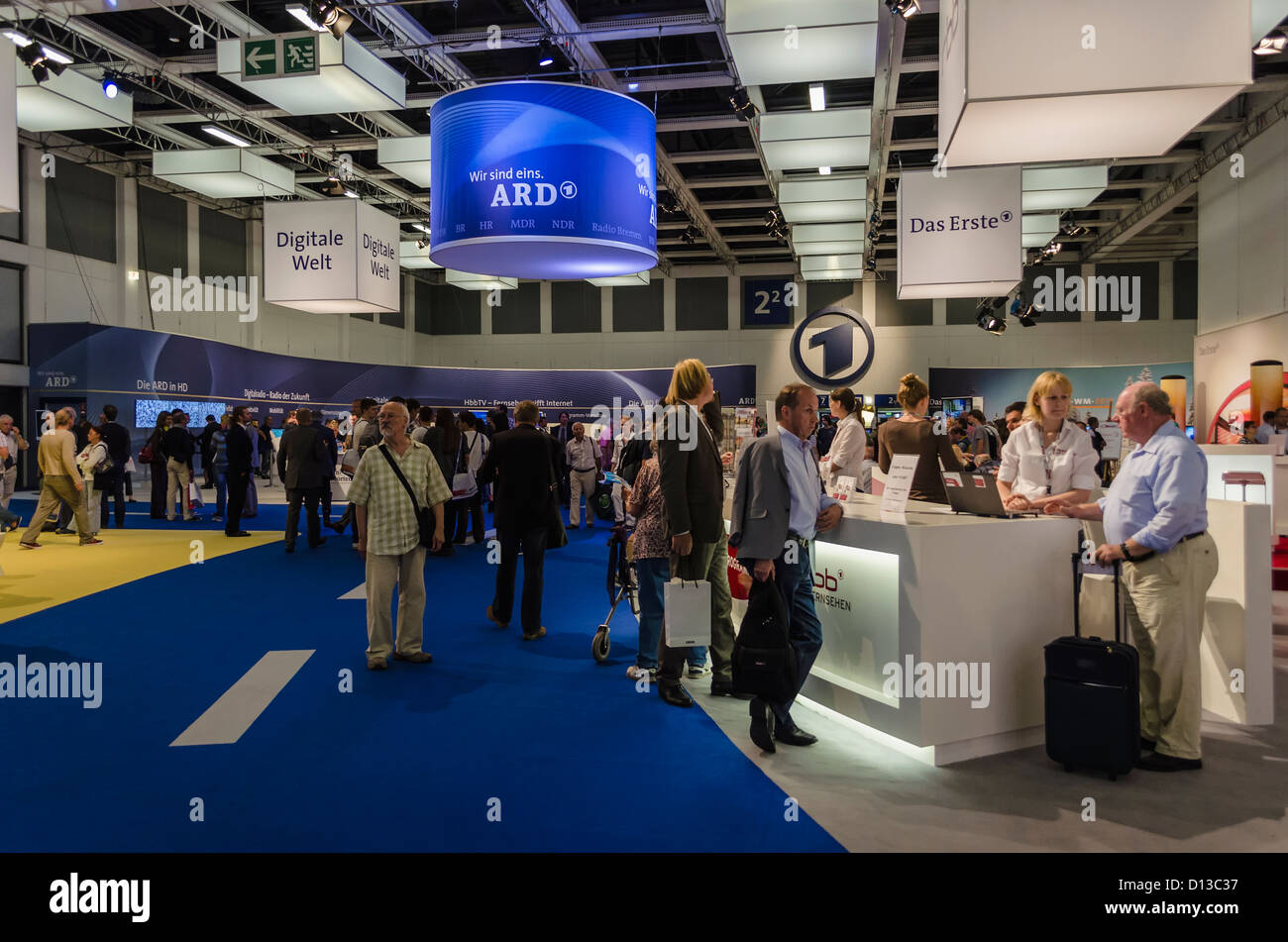 IFA - International Consumer Electronics Fair di Berlino, Germania - stand espositivi della Televisione tedesca ARD Foto Stock
