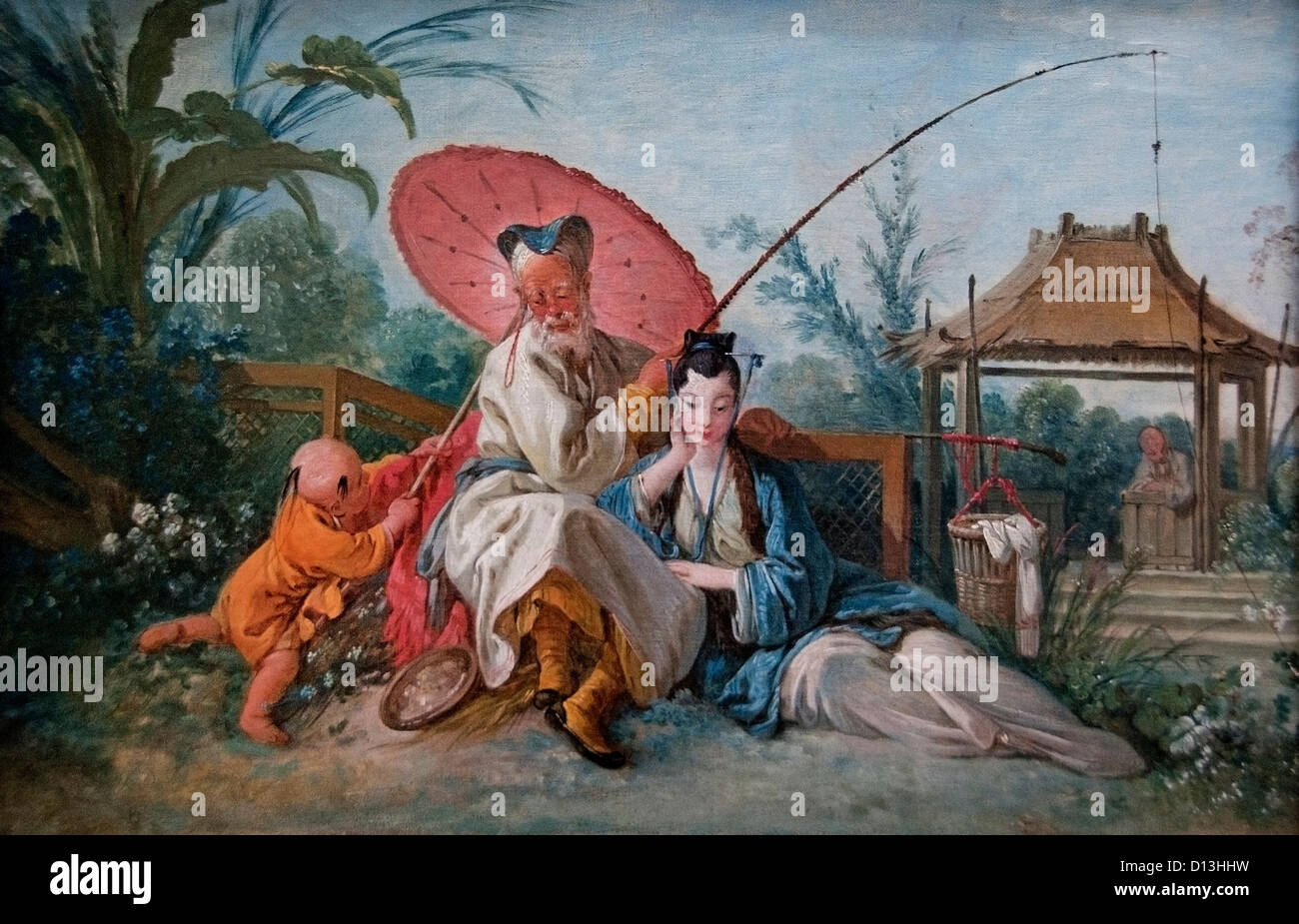 Chinoiserie un brano 1750 cinese Cina da Francois Boucher Francia - Francese Foto Stock