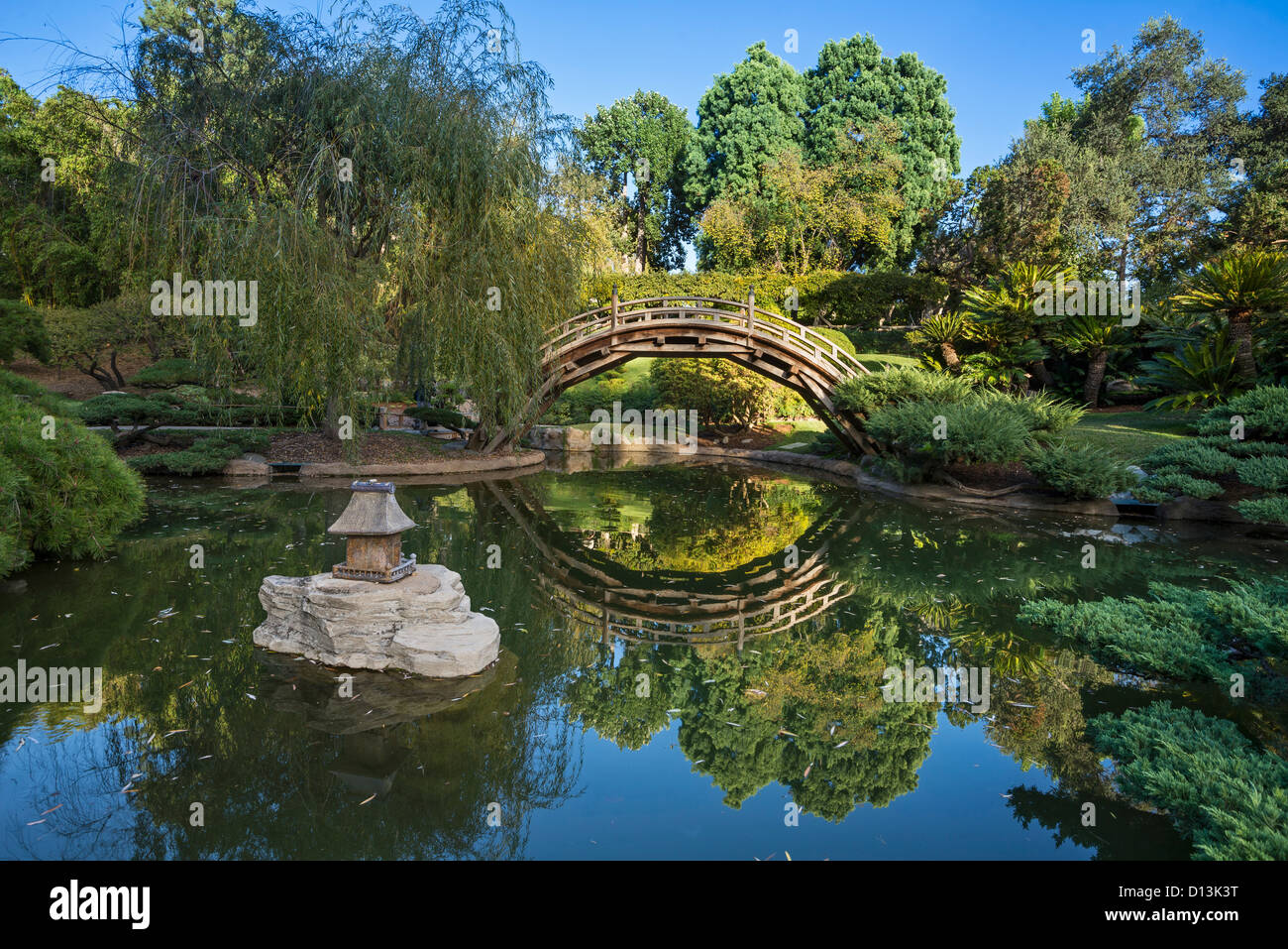 Il splendidamente rinnovato e giardini Giapponesi presso la Biblioteca di Huntington e Giardini Botanici. Foto Stock