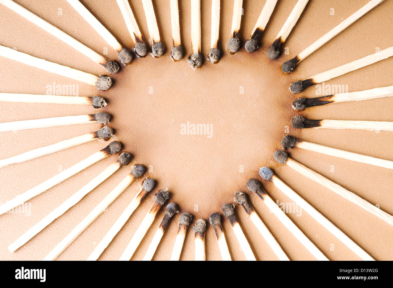 Forma di cuore da corrispondenze Foto Stock