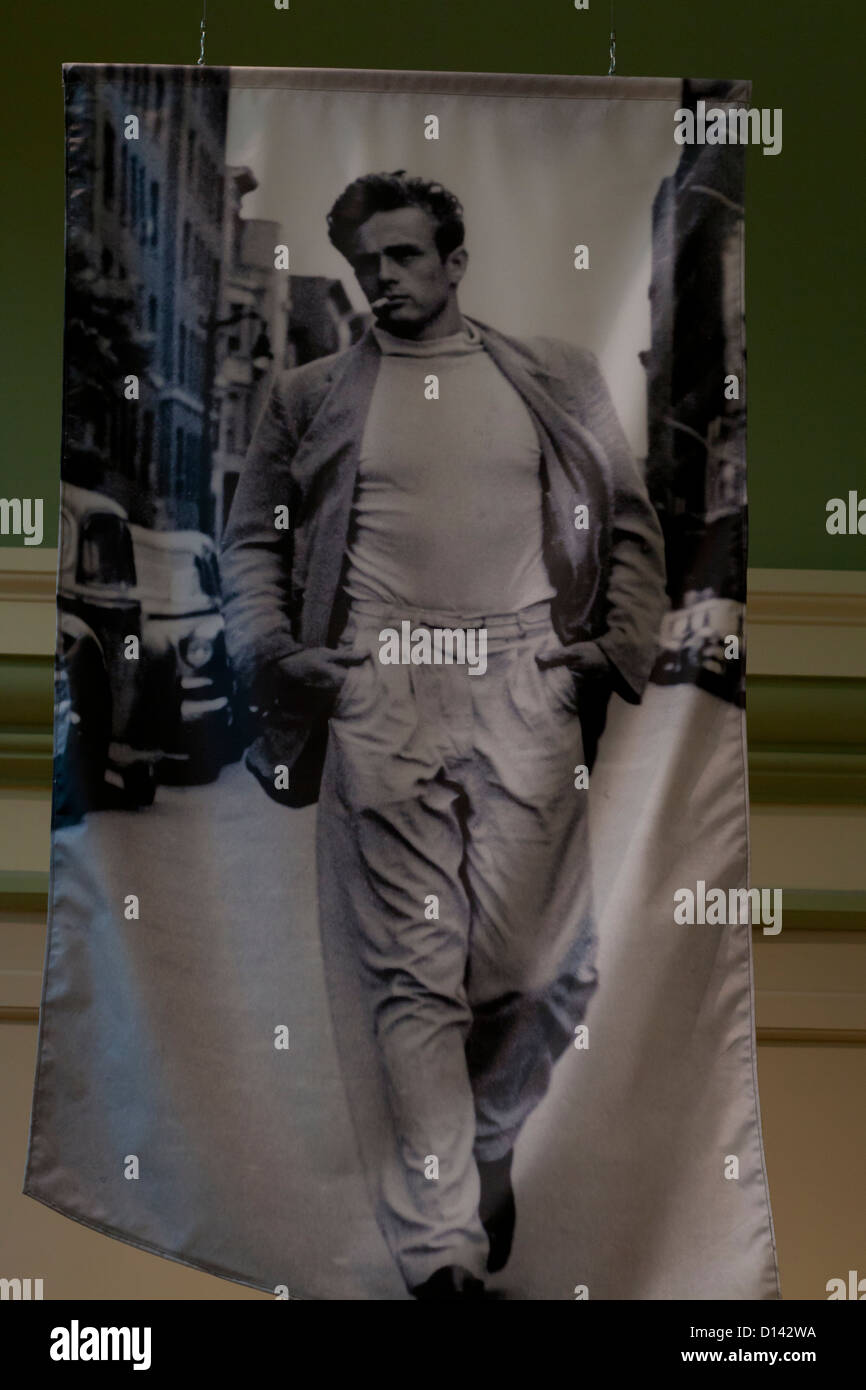James Dean su banner Foto Stock