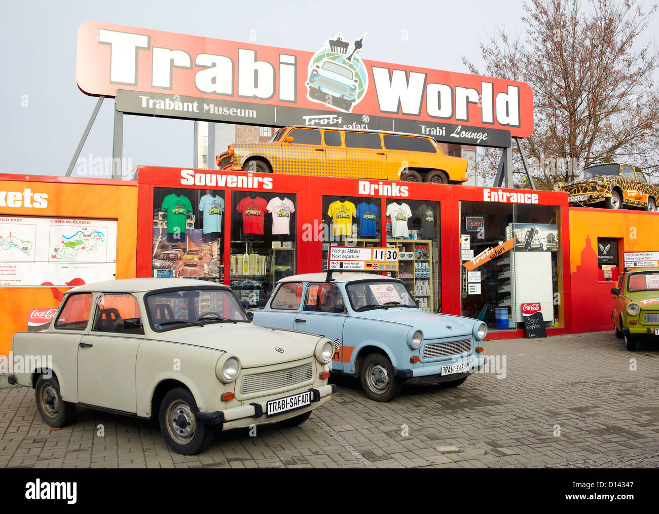 Trabant Car Museum a Berlino Est Germania Foto Stock