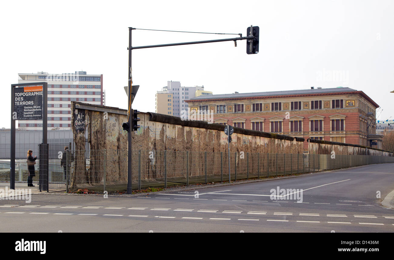 Ultimo muro di Berlino Berlino Germania Foto Stock