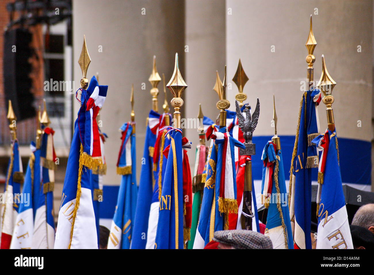 Per veterani norme, ricordo domenica parade (Jour du souvenir), Monumento aux Morts, Toulouse, Haute-Garonne, Midi- Pyréneés, Occitanie, Francia Foto Stock