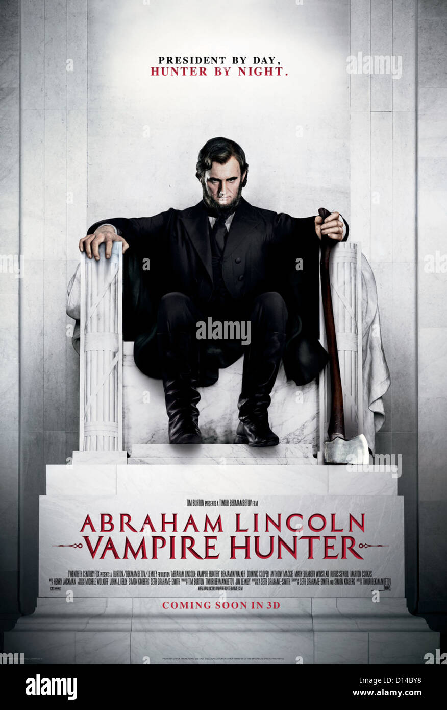 Abramo Lincoln cacciatore di vampiri (poster) (2012) TIMU BEKMAMBETOV (DIR) 006 COLLEZIONE MOVIESTORE LTD Foto Stock