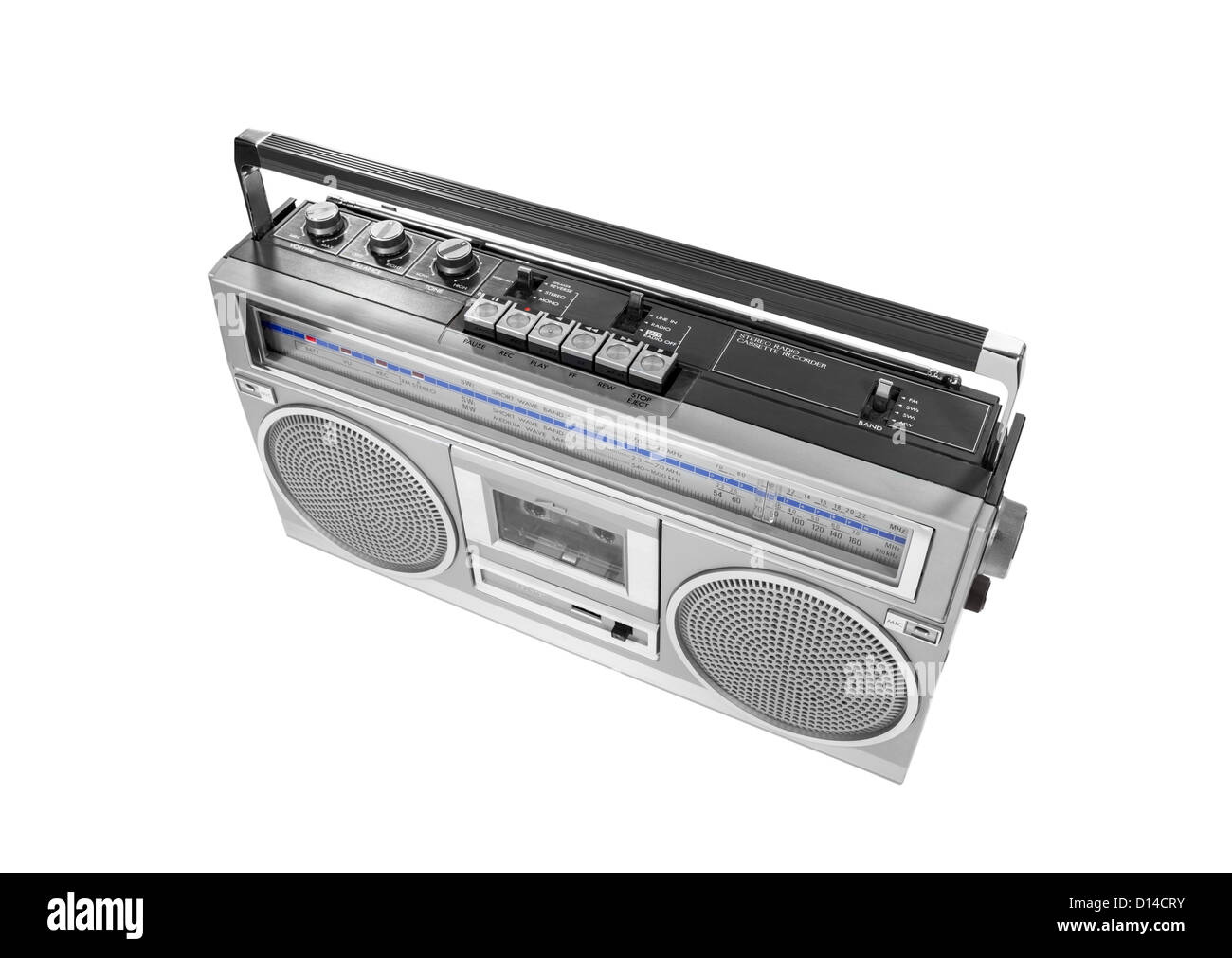 Vintage portatile radioregistratore a cassette isolate con percorso di  clipping Foto stock - Alamy