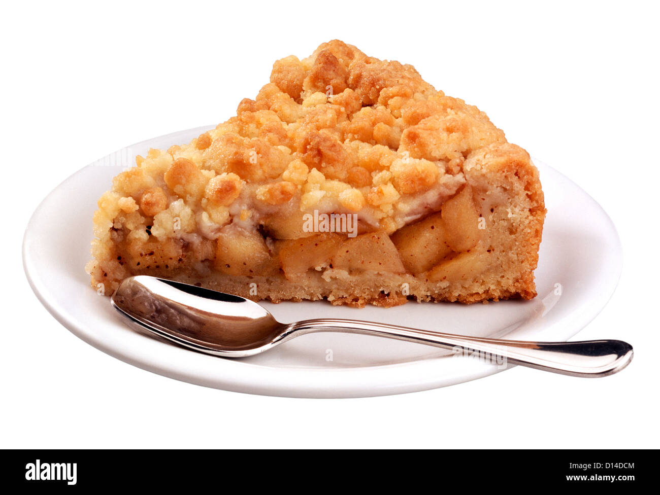 Fetta di torta di mele Foto Stock