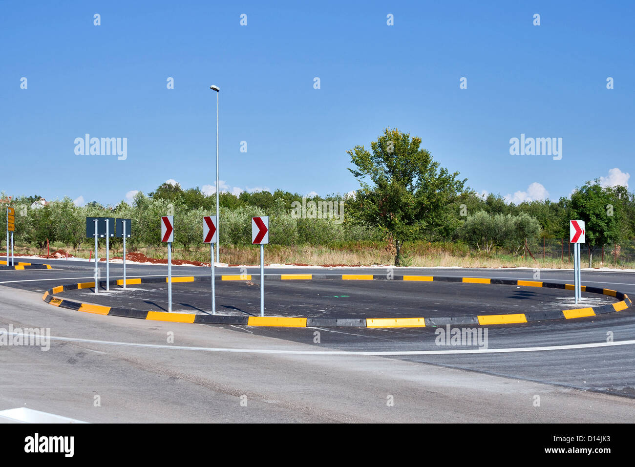 Cerchio piccolo paese di interscambio stradale Foto Stock