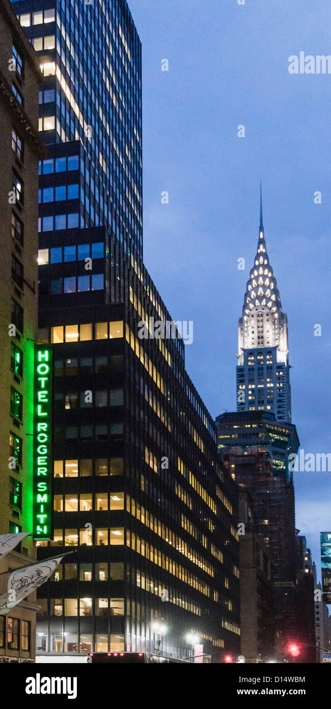 Lexington Avenue, Chrysler Building di New York Foto Stock