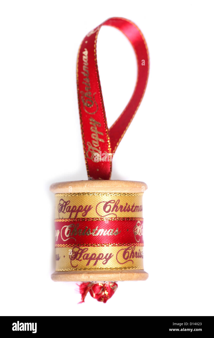 Vinatge bobina di cotone artigianale di decorazione di Natale studio ritaglio Foto Stock
