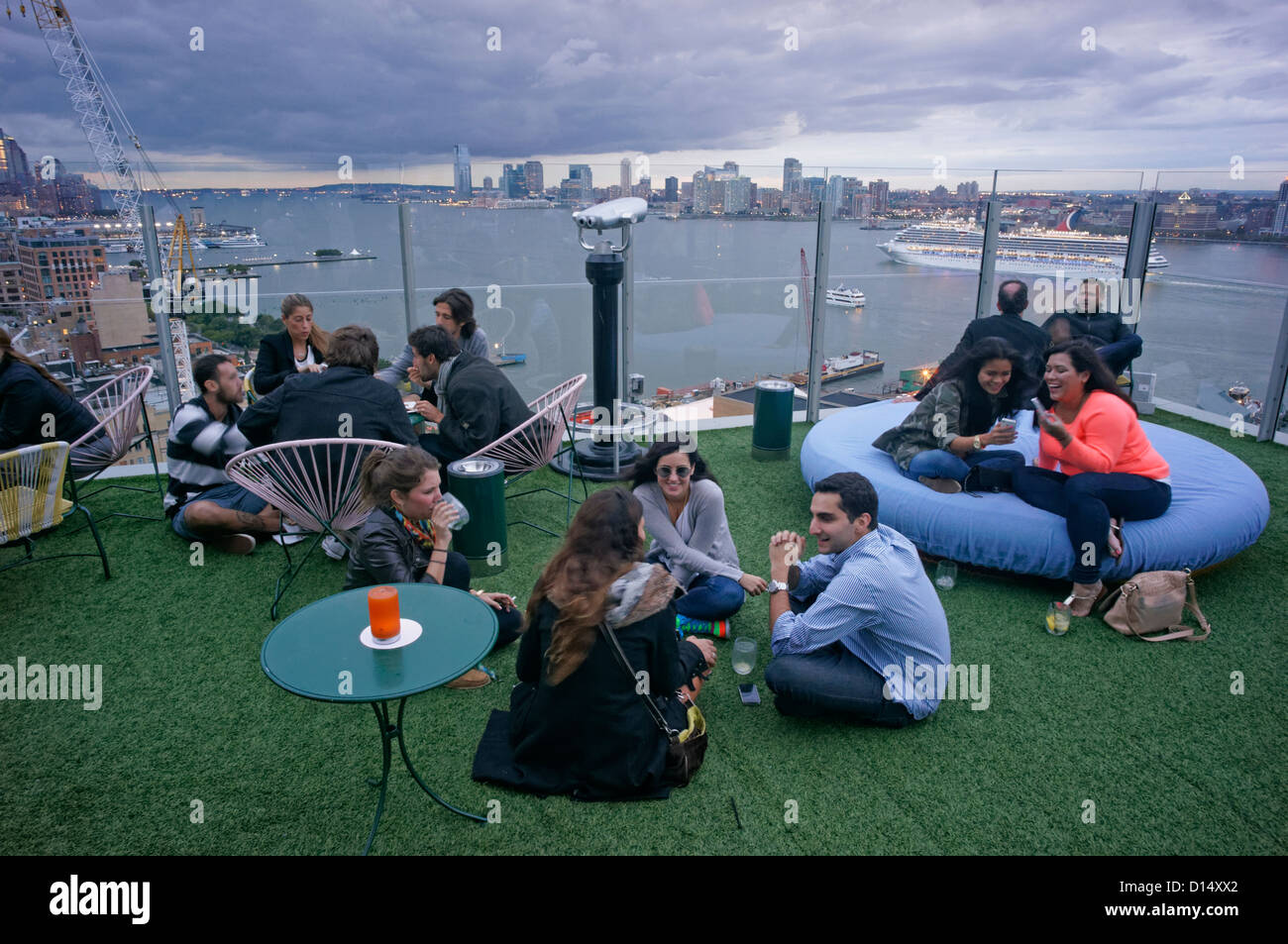 Standard Hotel Roof Top Bar Le Bain , Meatpacking District di New York City Foto Stock