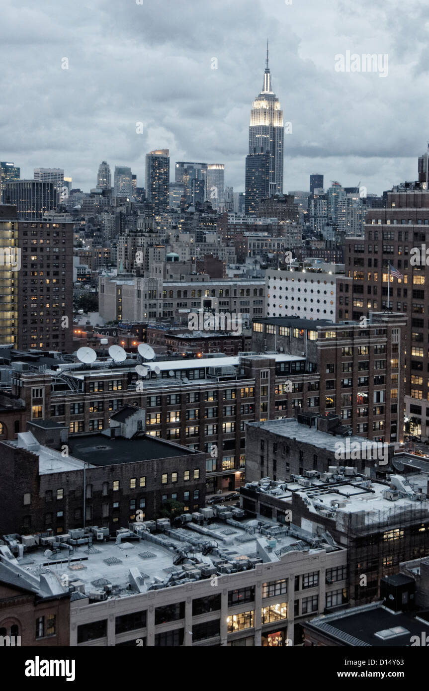 Vista panoramica da Standard Hotel nel Quartiere Meatpacking, NYC Foto Stock