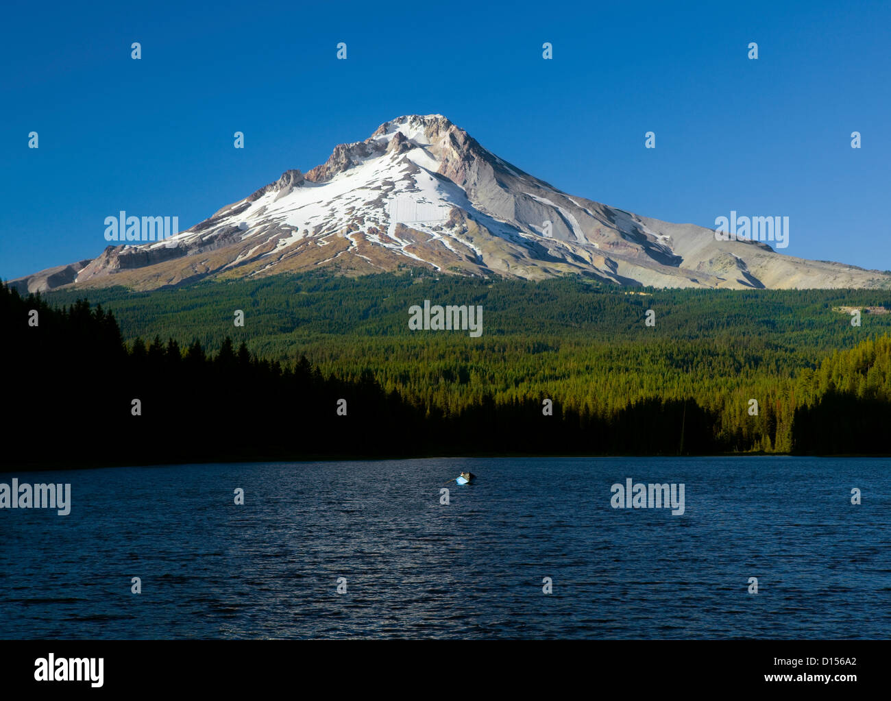 O00466-00...OREGON - Trillium lago, una popolare area di pesca e del Monte Cofano in Mount Hood National Forest. Foto Stock