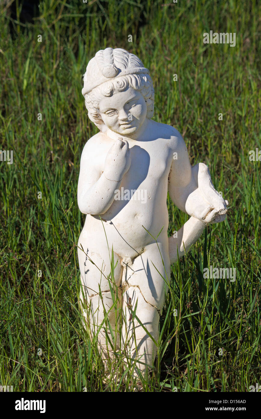 Greco statua arcaica trovato alla antica Dion di Katerini città in Grecia del nord Foto Stock