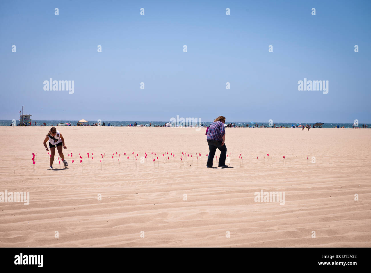 La spiaggia di Venezia,Los Angeles,Luglio 2011 Foto Stock