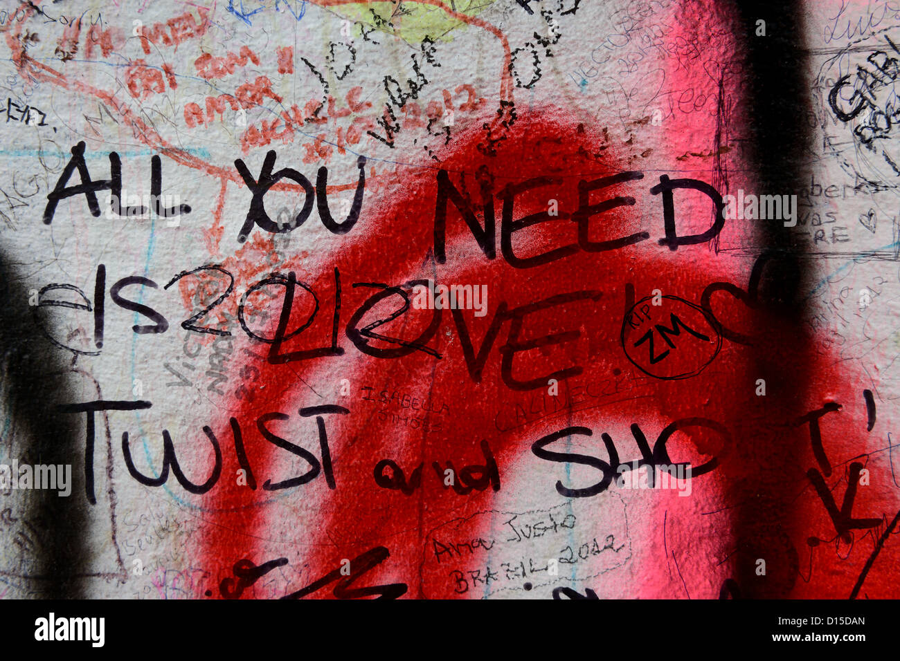 Graffiti di Abbey Road Studios - Londra, Inghilterra Foto Stock