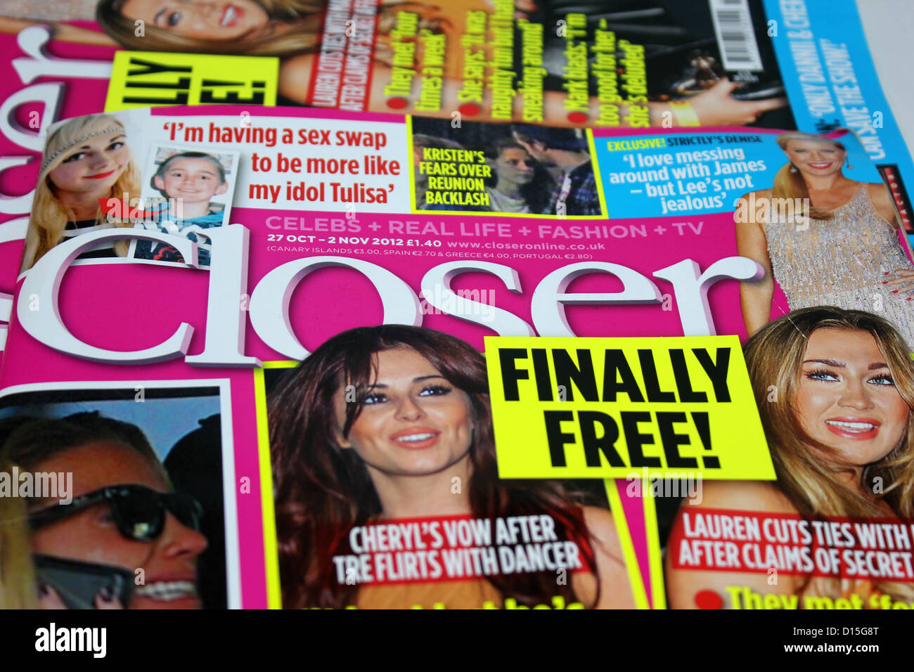 Closer Magazine Foto Stock