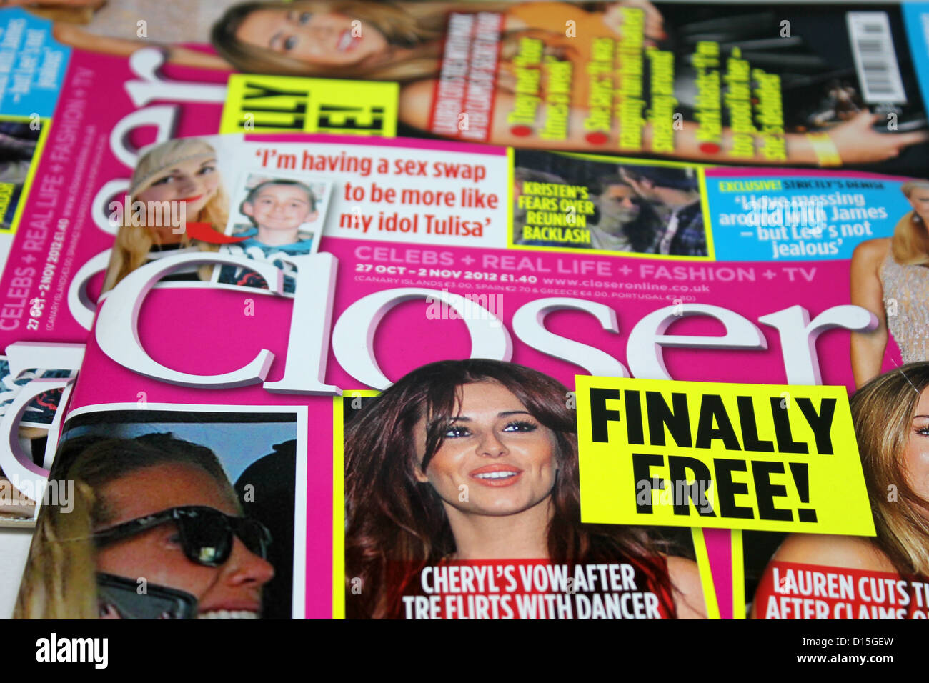 Closer Magazine Foto Stock