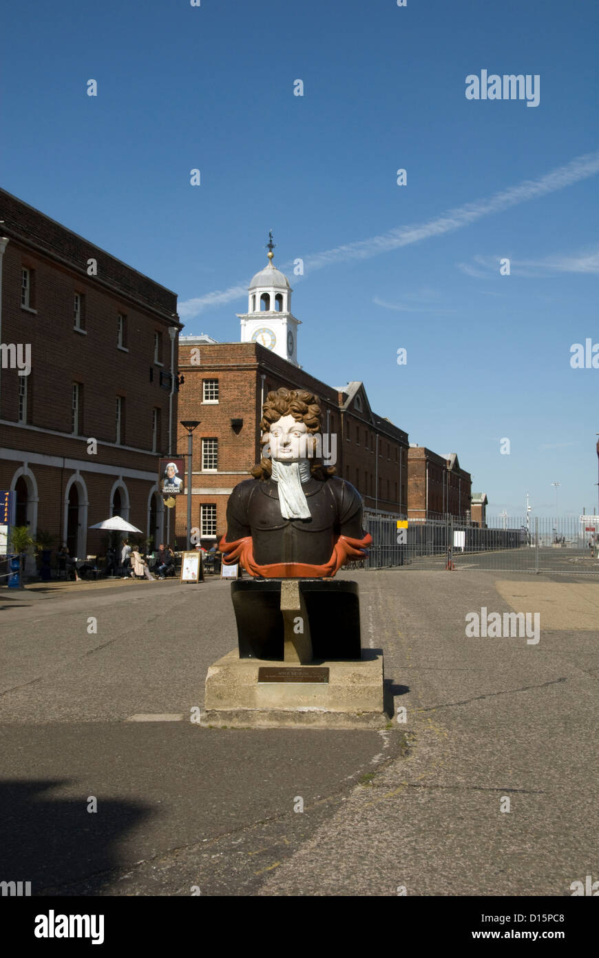 HAMPSHIRE;,PORTSMOUTH; Naval Dockyard; POLENA H.M.S BENBOW (vice ammiraglio JOHN BENBOW) Foto Stock