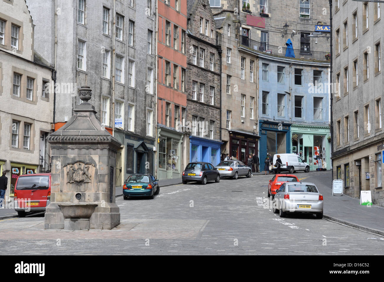 West Bow, Edimburgo, Scozia, Gran Bretagna, Regno Unito Foto Stock