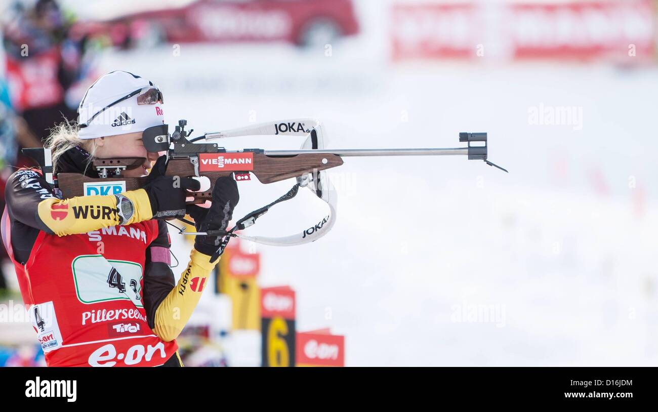 09.12.2012. Hochfilzen in Austria. E SU IBU Coppa del Mondo di relè per le donne in foto Miriam Gossner ger Foto Stock