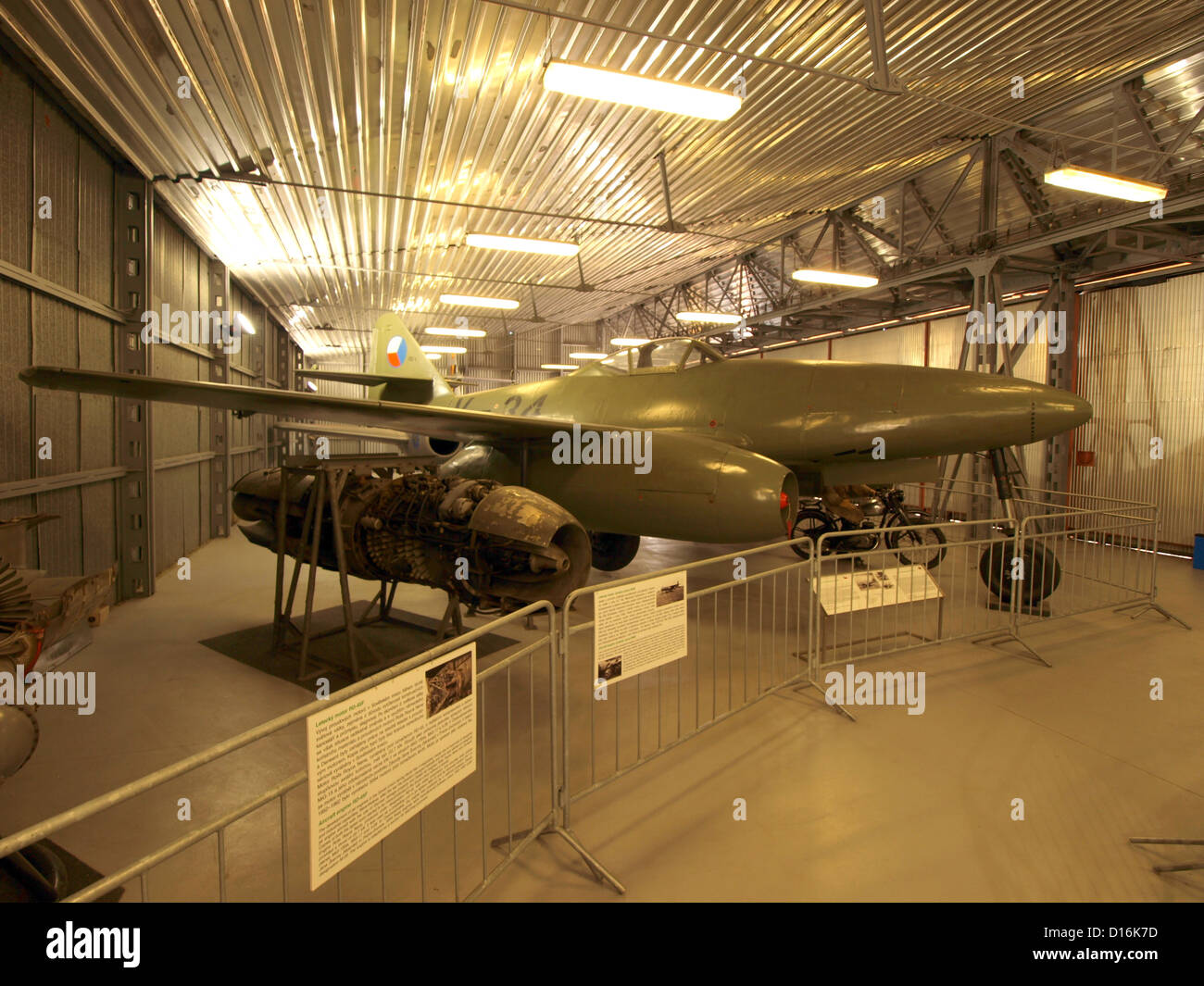 Aeromobile in Prague Aviation Museum, Kbely.Avia S-92 V-34 (-cecoslovacco realizzato Messerschmitt Me 262A), Foto Stock