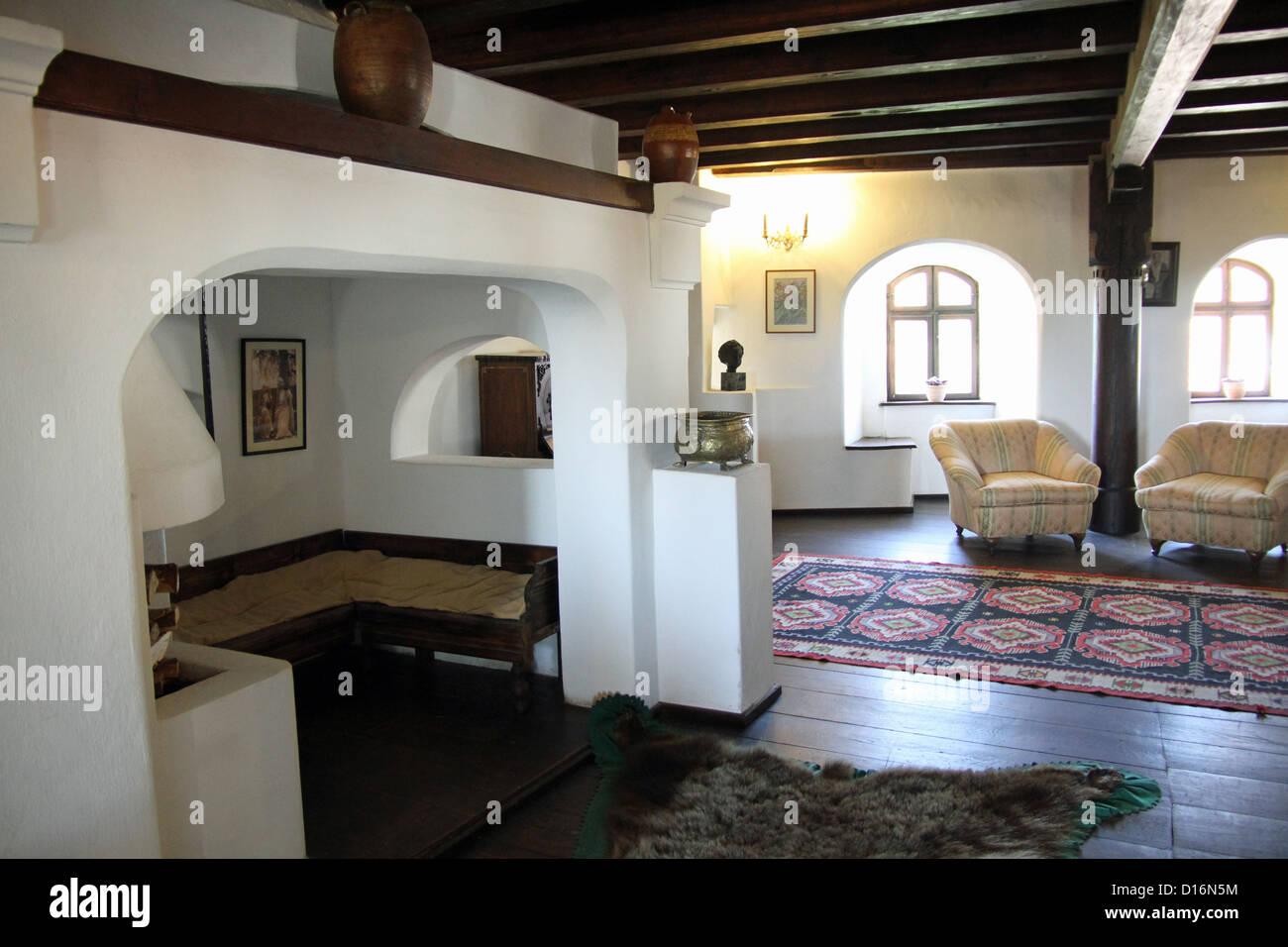 Castello di Bran, noto come Castello di Dracula è famosa anche perché Vlad l'Impalatore fermato lì. Foto Stock