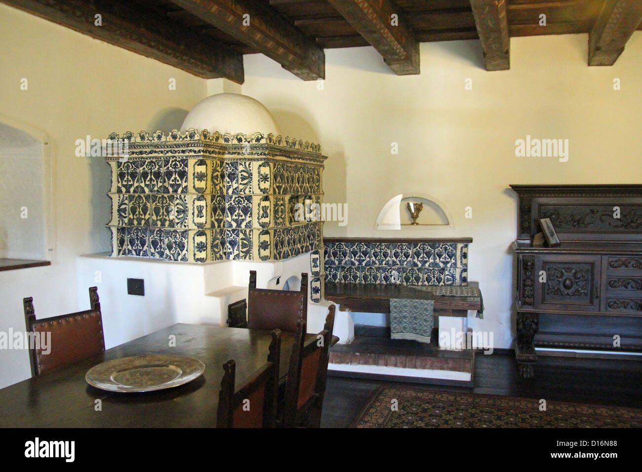 Castello di Bran, noto come Castello di Dracula è famosa anche perché Vlad l'Impalatore fermato lì. Foto Stock