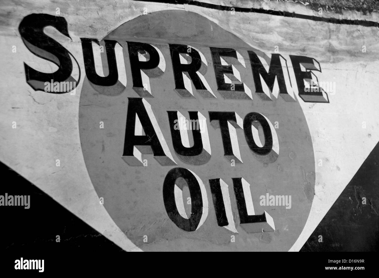 Auto supremo segno di olio Foto Stock