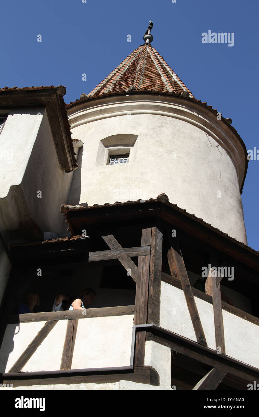 Castello di Bran, noto come Castello di Dracula è famosa anche perché Vlad l'Impalatore fermato lì. Foto Stock