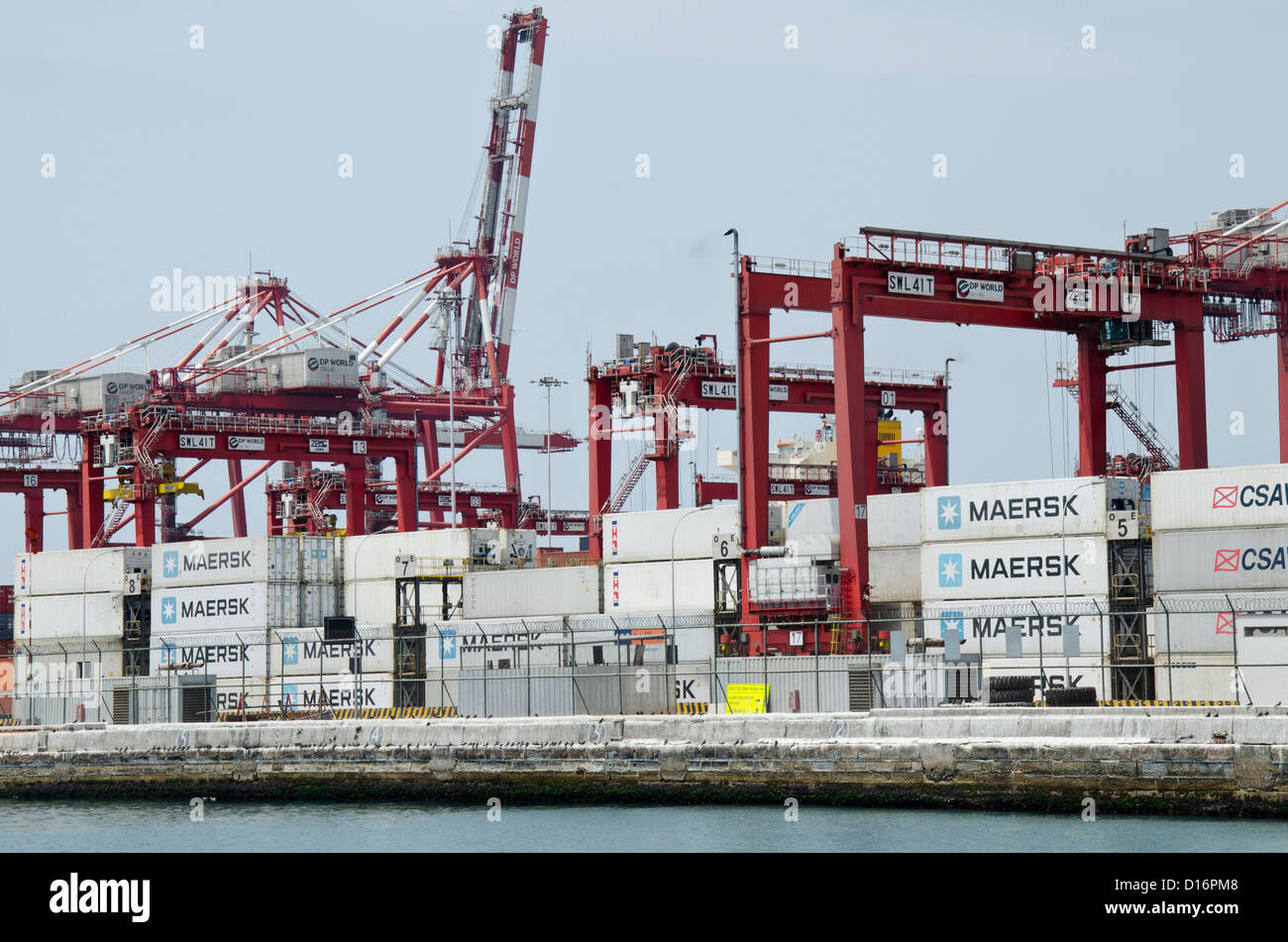 Dal Porto di Callao. La città di Lima. Il Perù. Foto Stock