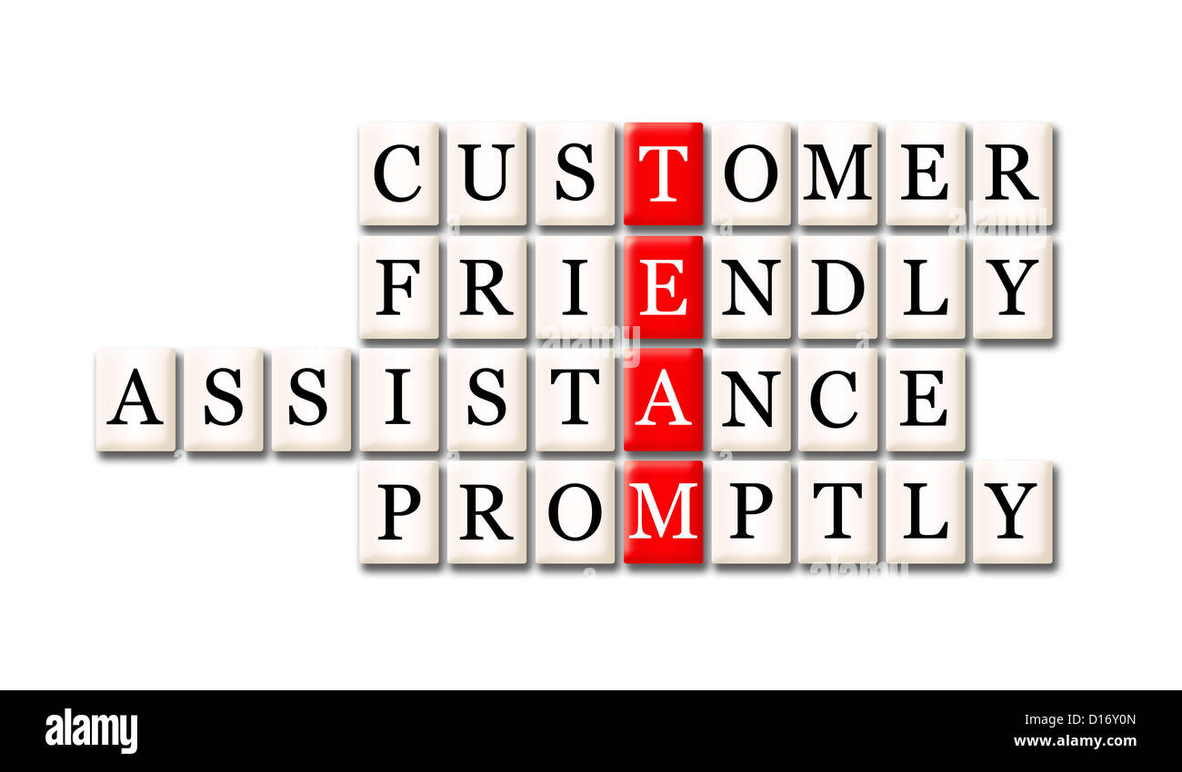 Acronimo di Team - customer friendly,l'assistenza tempestiva Foto Stock