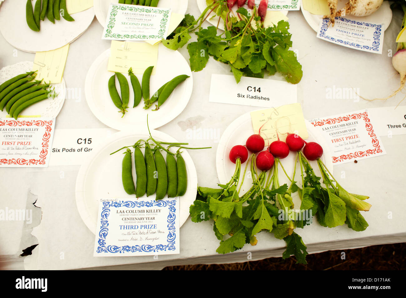 Premio di verdure a Laa Columb Killey show, Isola di Man Foto Stock