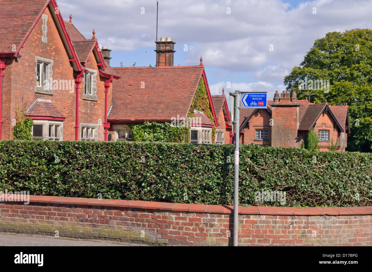 Case immobiliare Sledmere Yorkshire Wolds Foto Stock