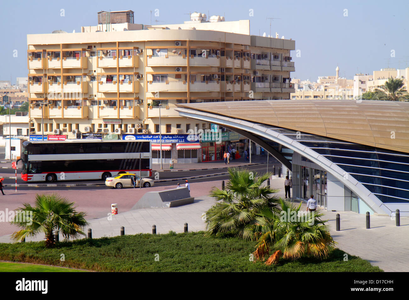 Dubai UAE,Emirati Arabi Uniti,Medio Oriente orientale,Deira,al Rigga,Union Square,Union Metro Station,Red Green Line,metropolitana,treno,treno,mezzi pubblici Foto Stock